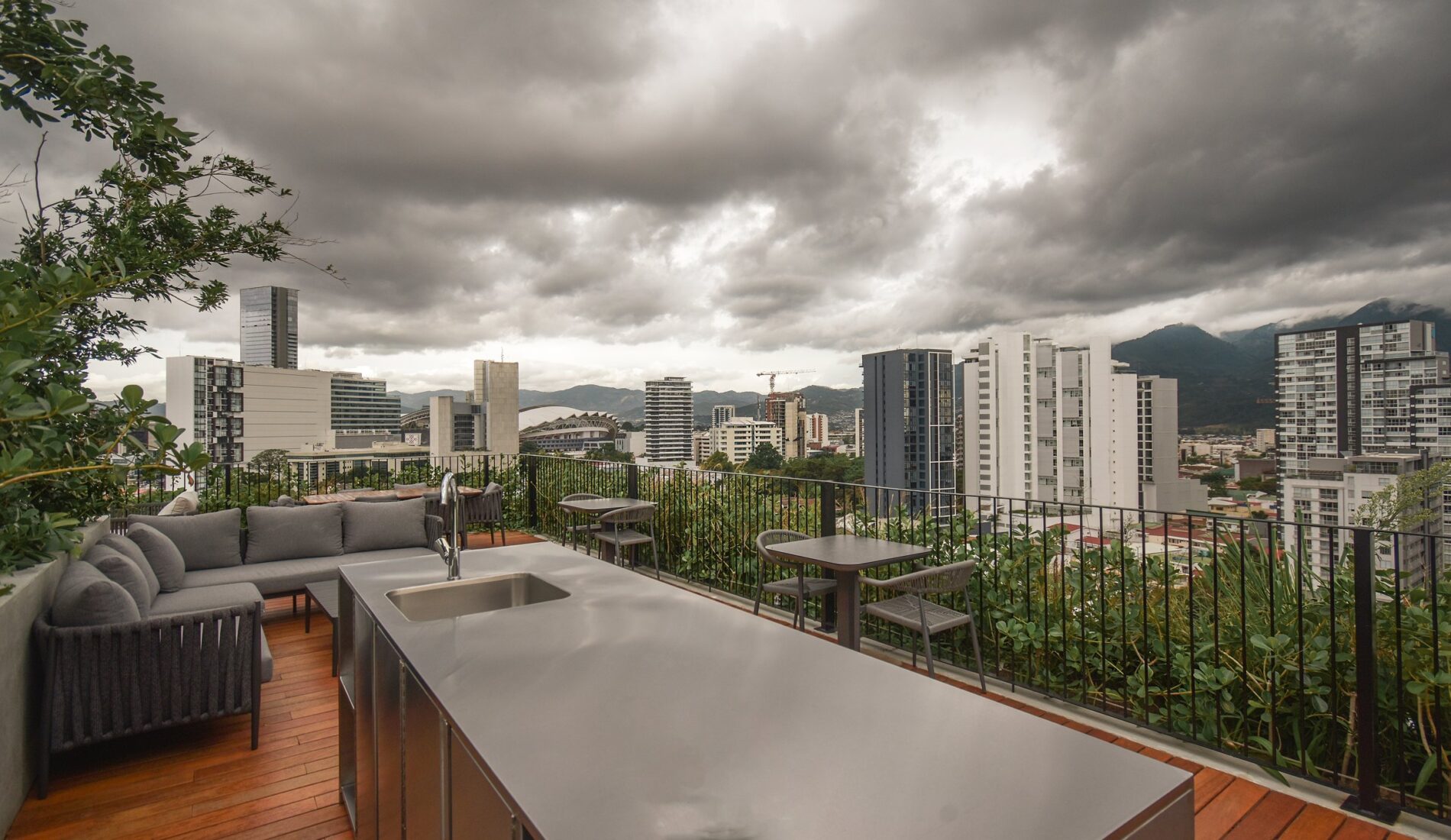 Apartment terrace overlooking the Central Valley